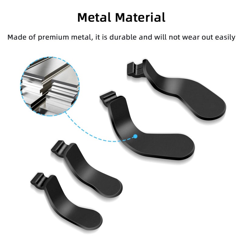 Mcbazel Metal Stainless Steel Paddles Trigger for Xbox Elite/Elite 2, Replacement Parts Accessories Kits Metal Paddles Compatible with Xbox Elite/Elite 2 Controller - 4 Pcs (Black) - Image 5